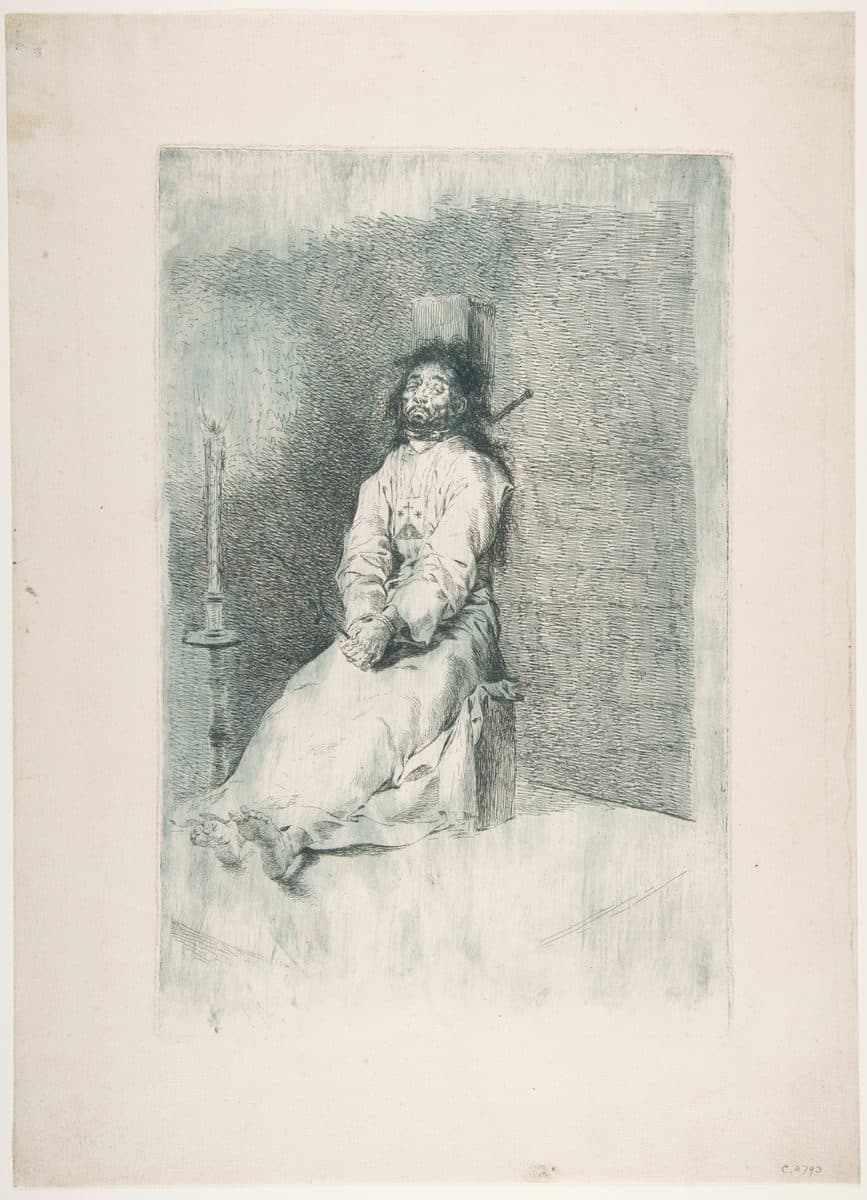 Garroted Man by Goya (Francisco de Goya y Lucientes)