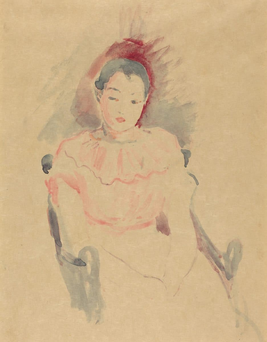 Girl Seated by Berthe Morisot