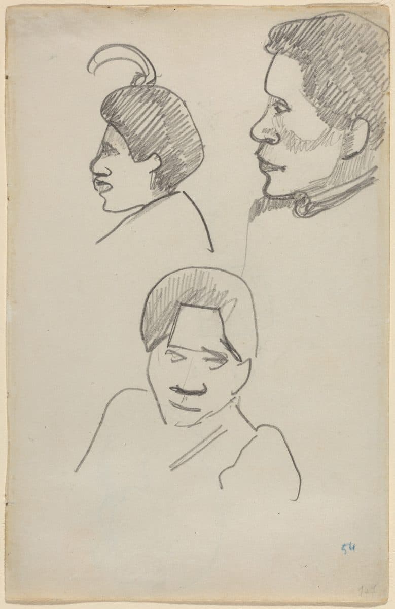 Tahitian Heads by Paul Gauguin