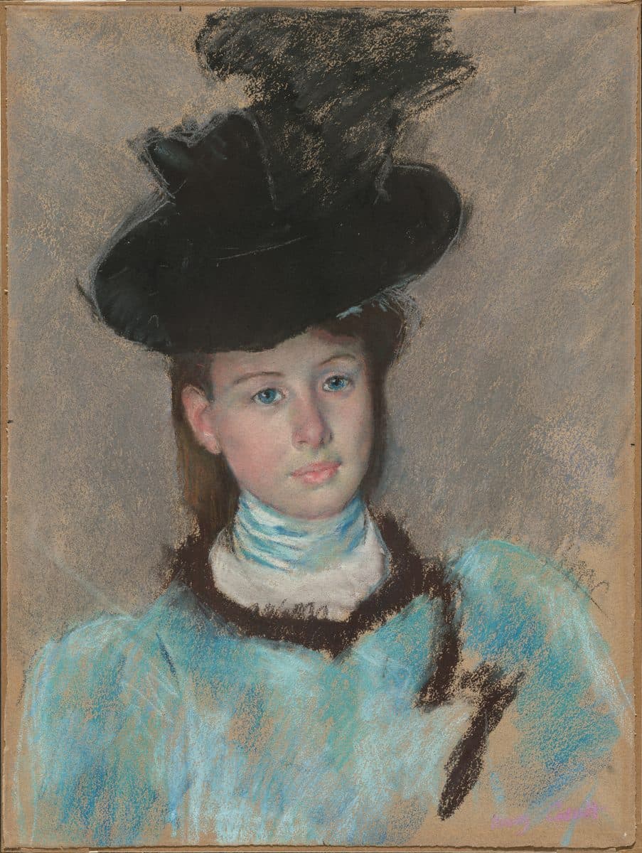The Black Hat by Mary Cassatt
