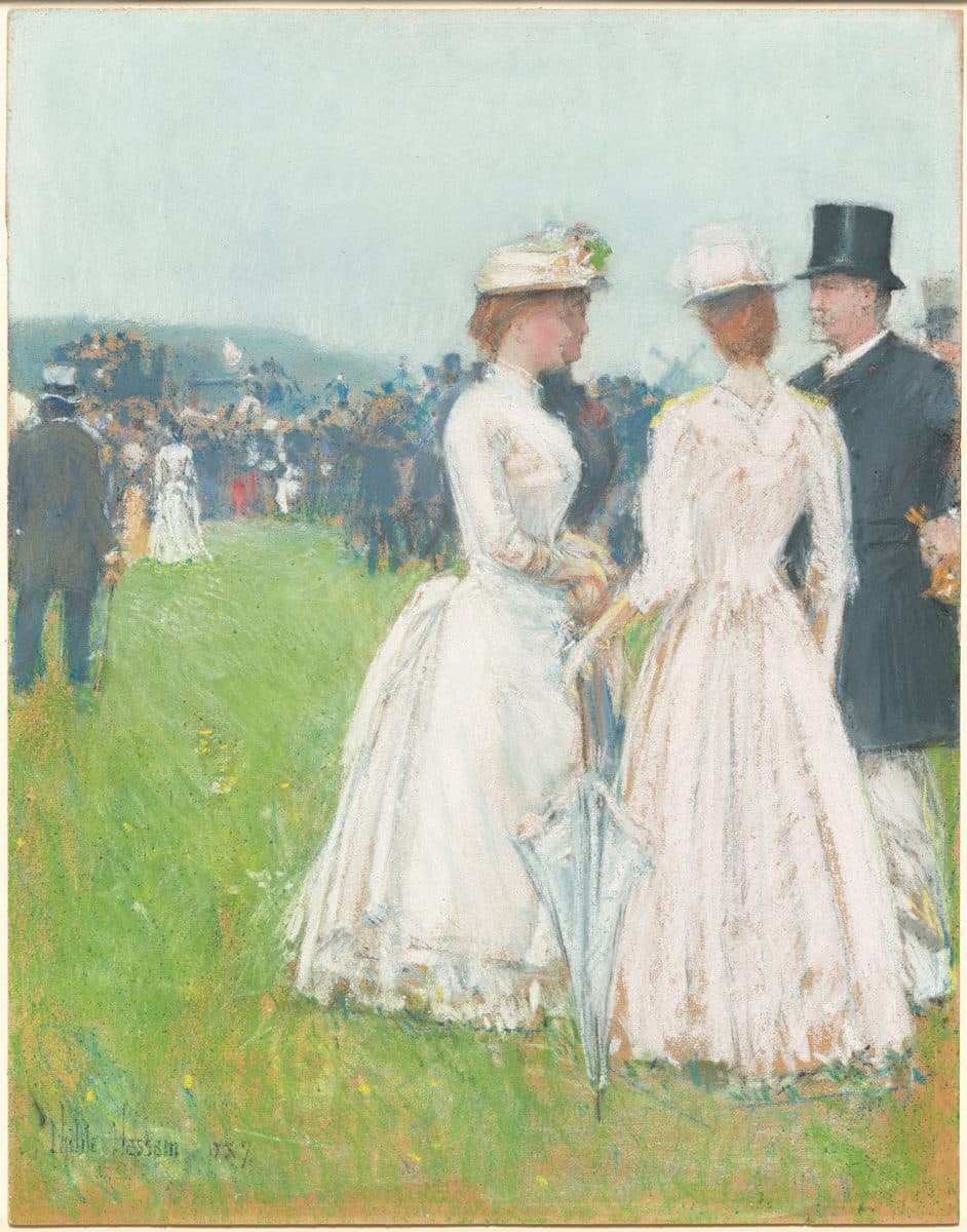 Au Grand Prix de Paris (At the Grand Prix de Paris) by Childe Hassam