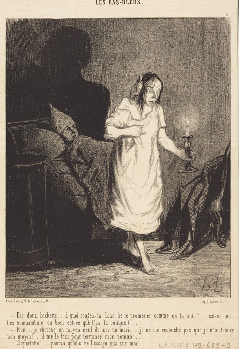 Dis donc, Bichette... a quoi songes-tu donc... by Honoré Daumier