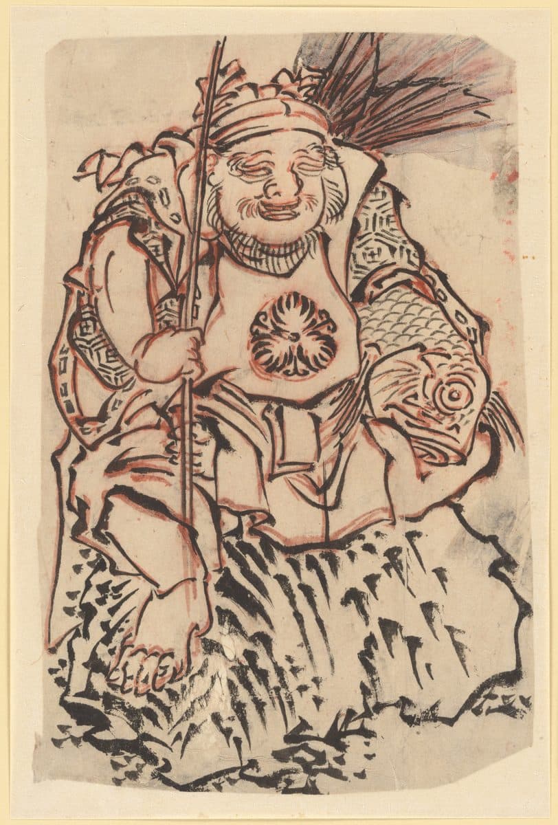 Ebisu (God of Luck, Protector of Merchants) by Katsushika Hokusai