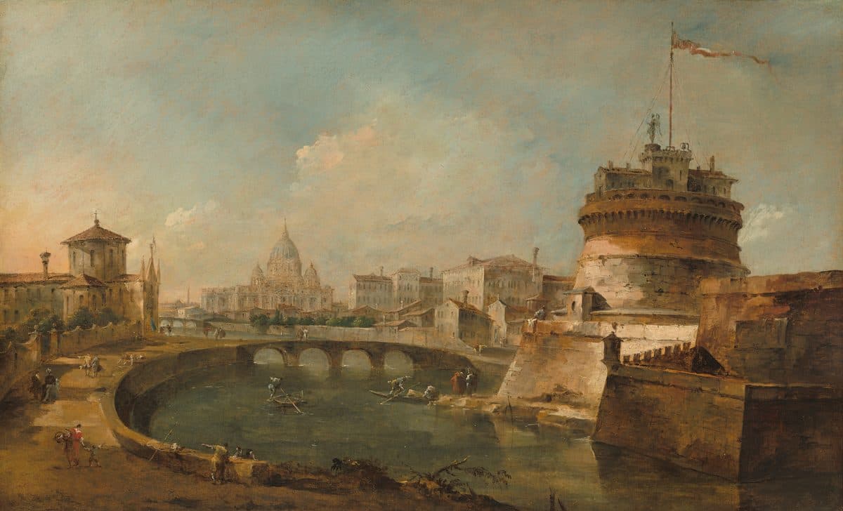 Fanciful View of the Castel Sant'Angelo, Rome by Francesco Guardi