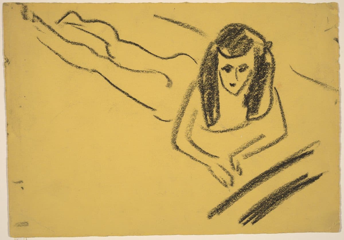 Fränzi Reclining by Ernst Ludwig Kirchner