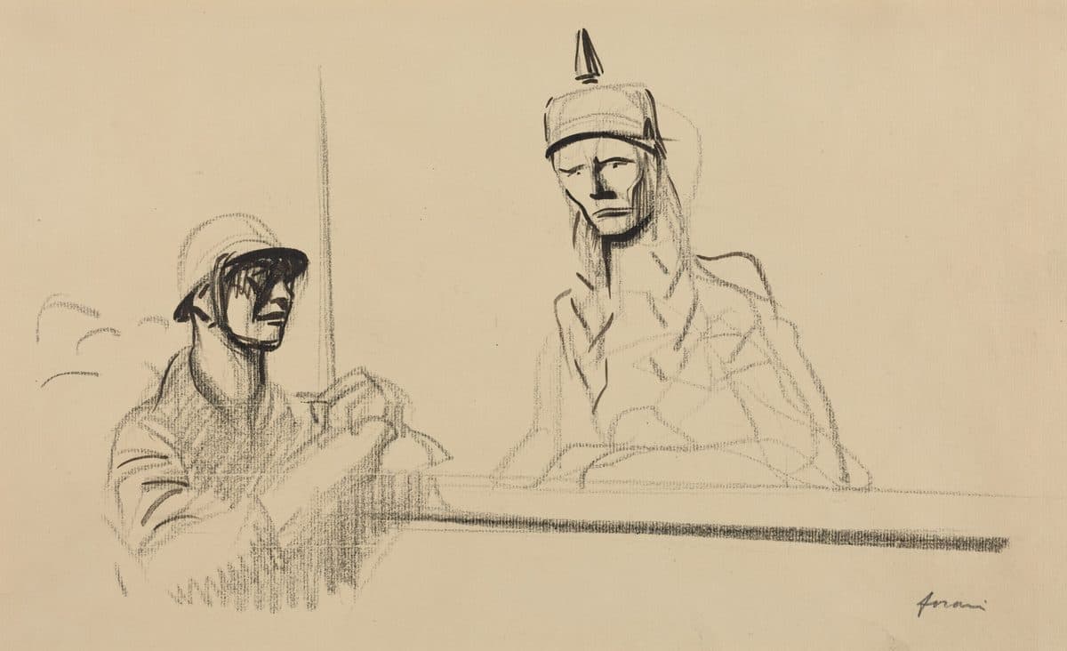 French Soldier Addressing Germania by Jean-Louis Forain