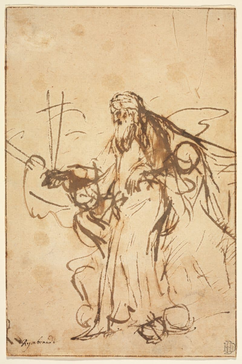 God the Father Supported by Angels by Rembrandt van Rijn