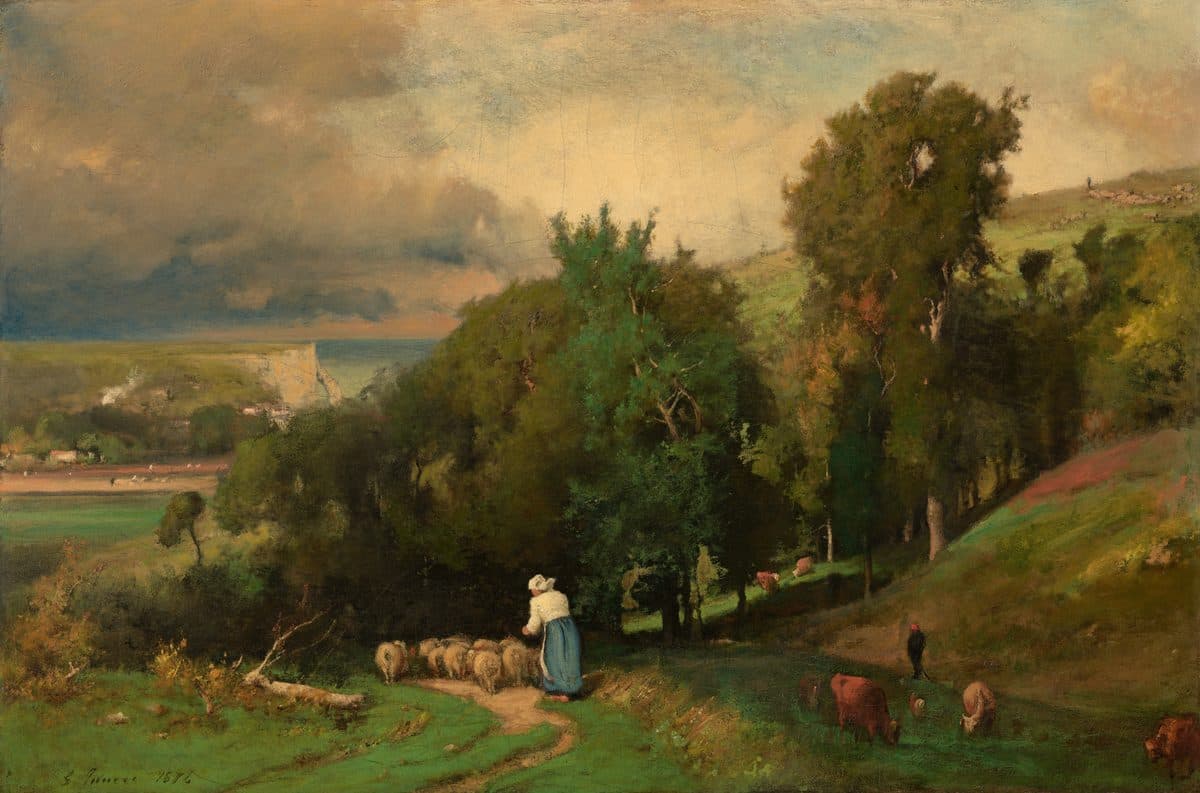 Hillside at Étretat by George Inness