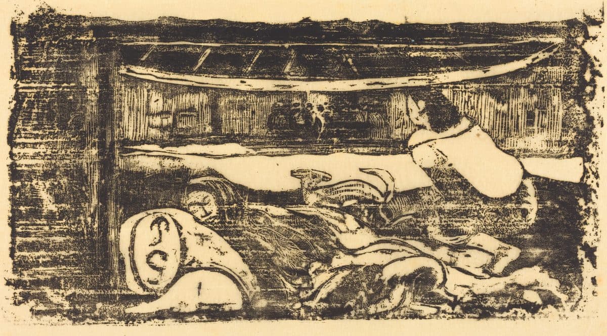 Interior of a Hut (Interieur de case) by Paul Gauguin