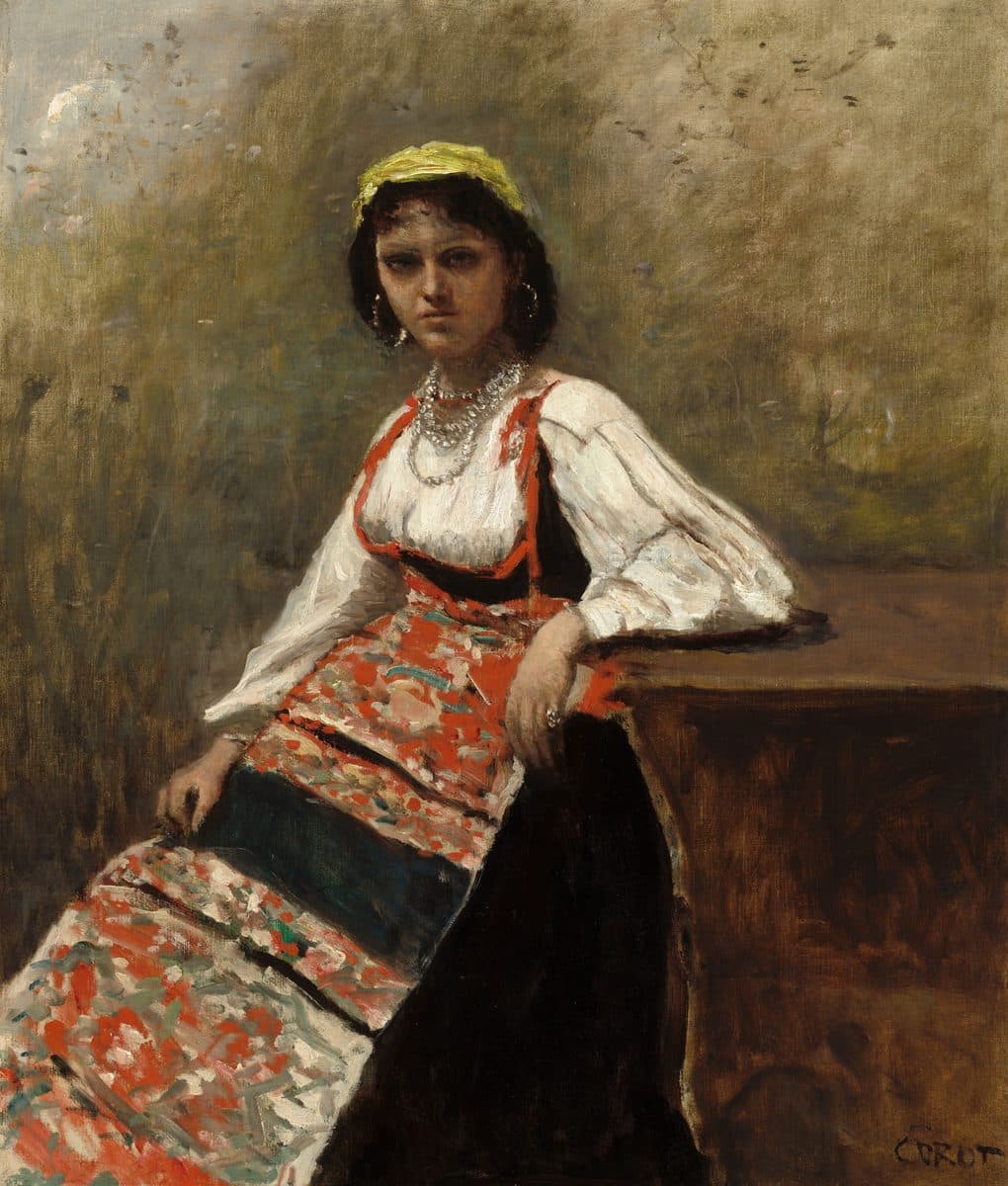 Italian Woman (La Morieri) by Jean-Baptiste-Camille Corot