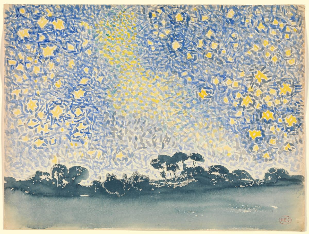 Landscape with Stars by Henri-Edmond Cross (Henri-Edmond Delacroix)
