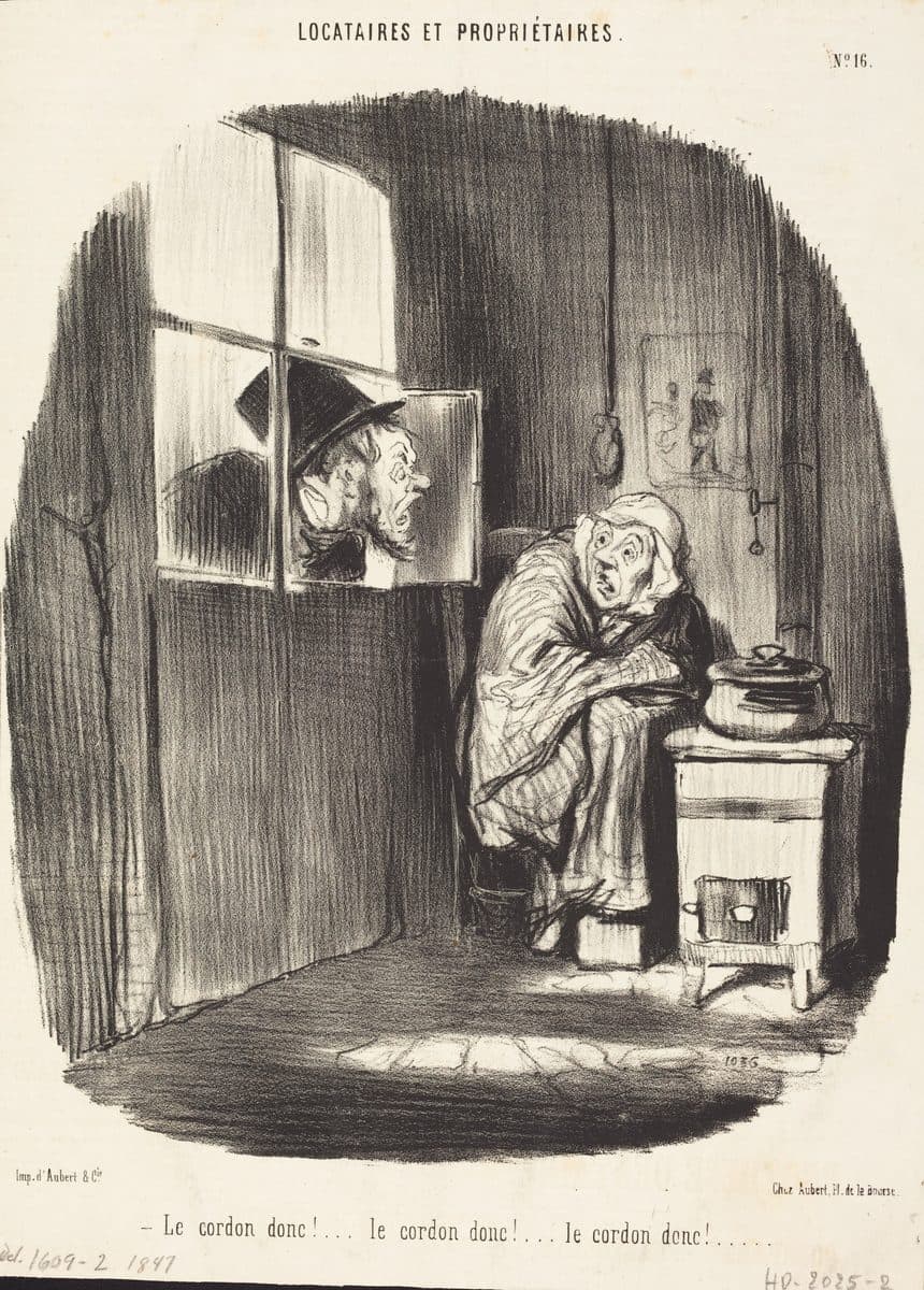 Le Cordon donc!... by Honoré Daumier