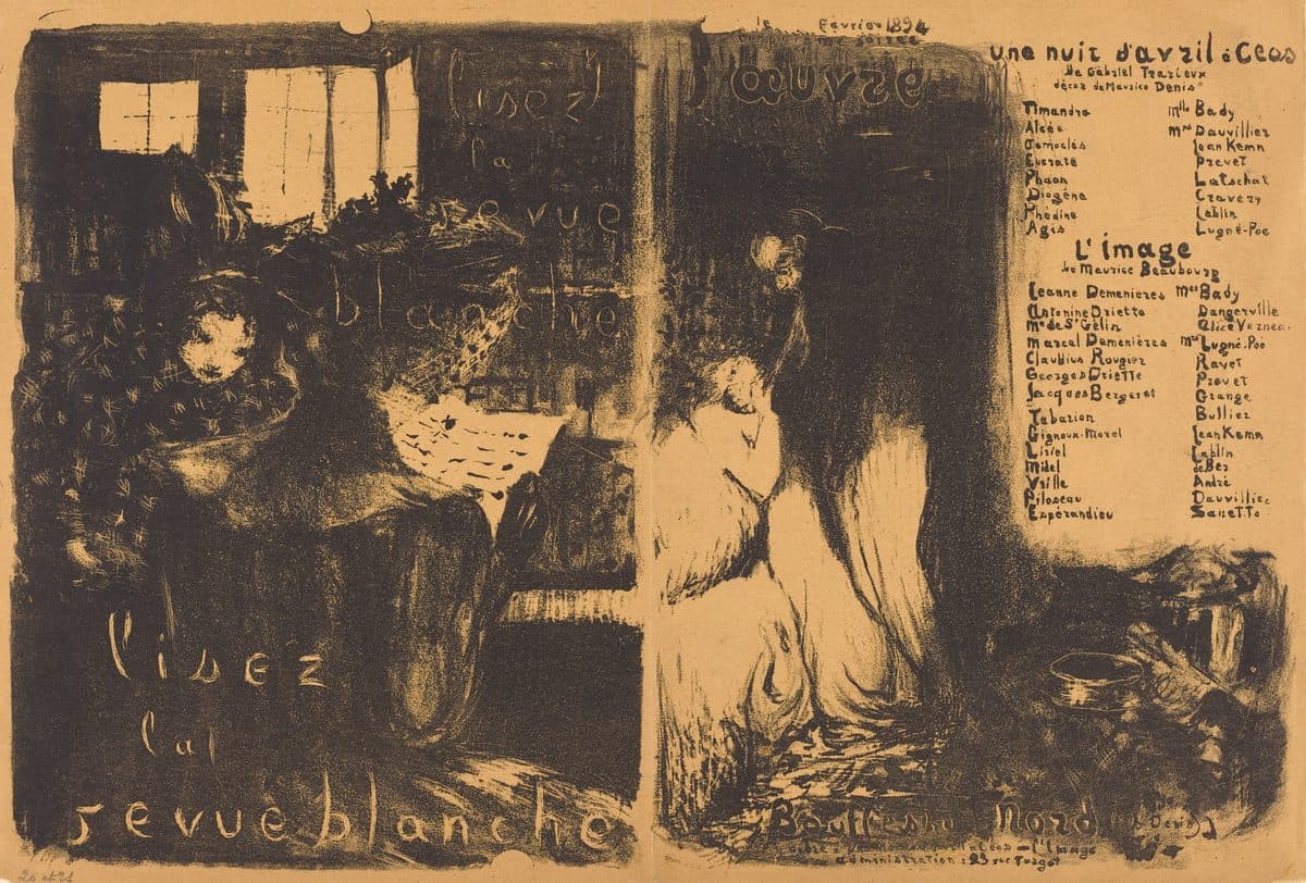 Lisez la revue blanche; Un nuit d'Avril Ceos, L'image by Edouard Vuillard