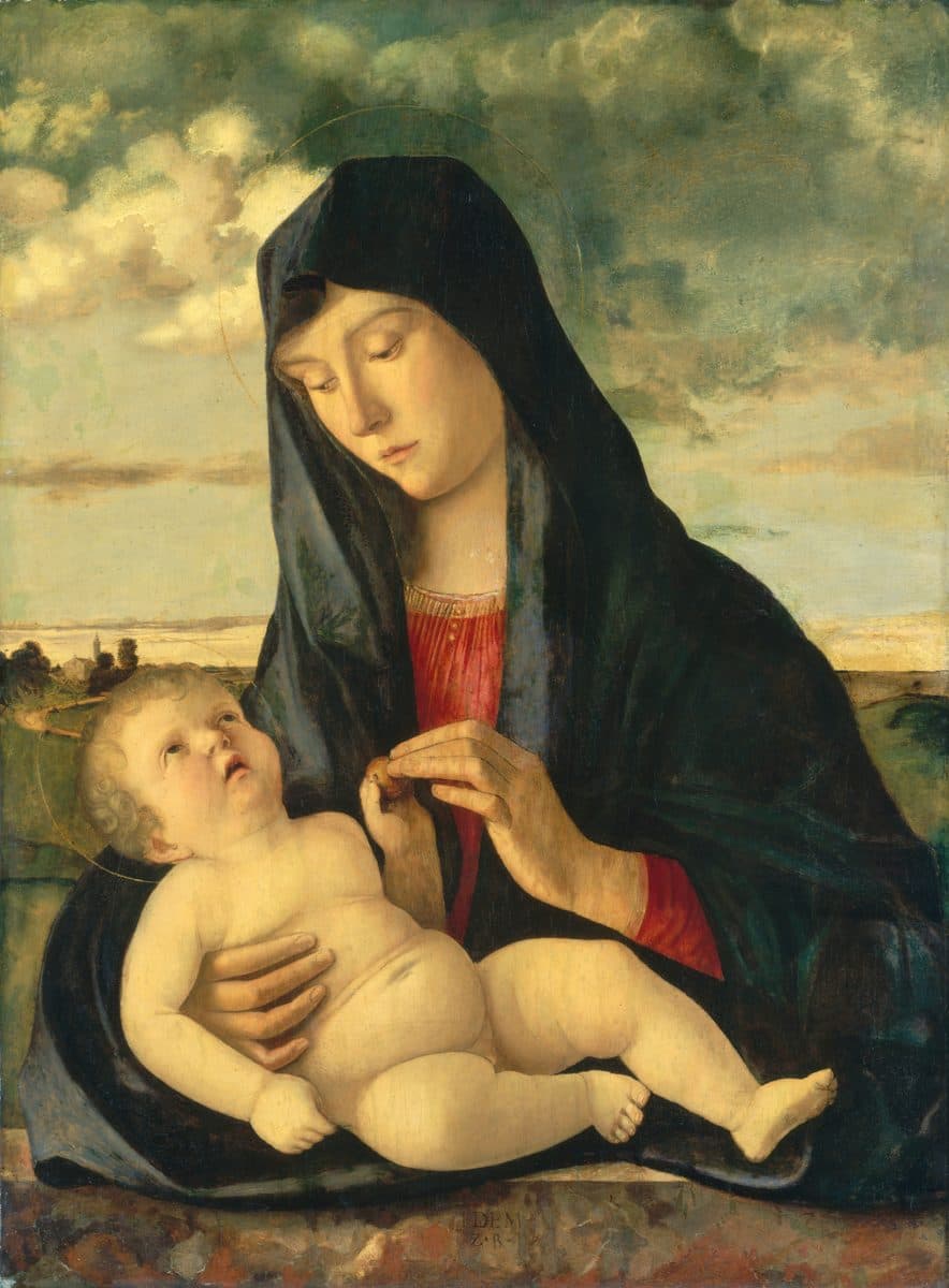Madonna and Child in a Landscape by Giovanni Bellini