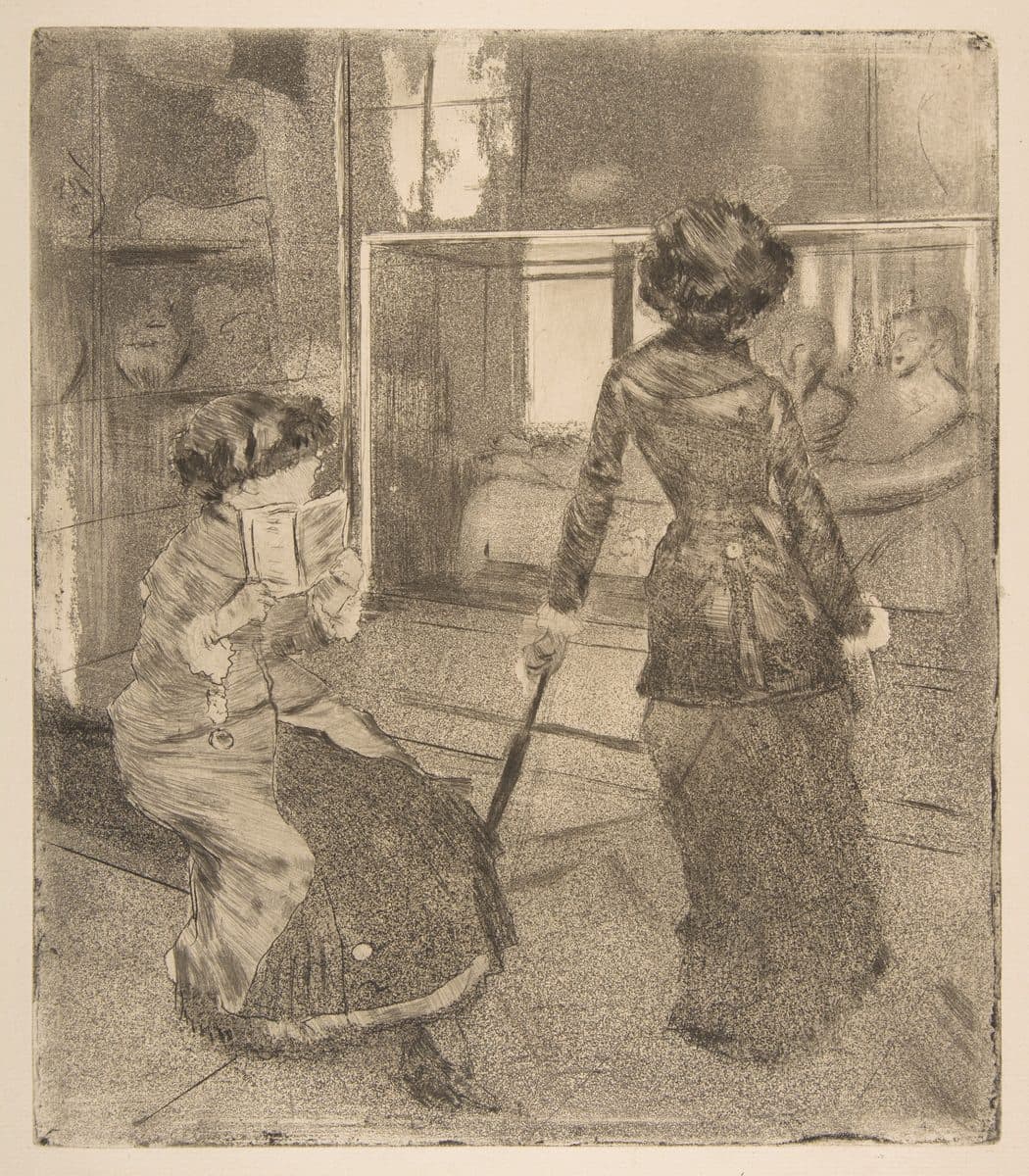 Mary Cassatt at the Louvre: The Etruscan Gallery by Edgar Degas