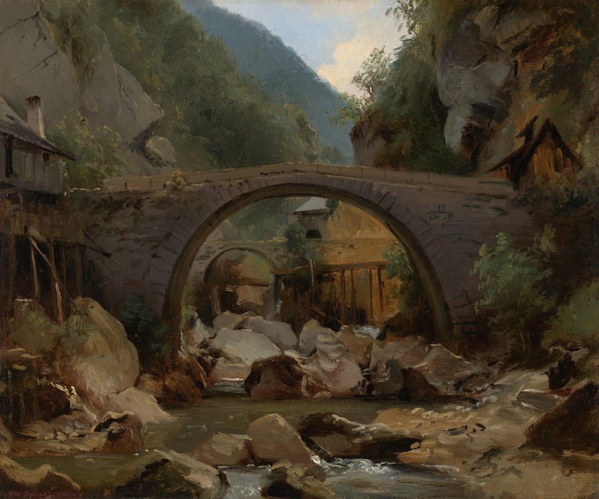 Mountain Stream in the Auvergne by Théodore Rousseau