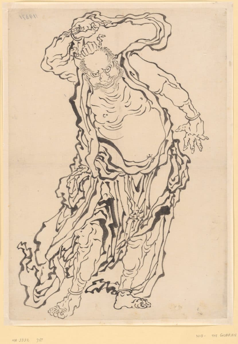 Nio the Guardian by Katsushika Hokusai
