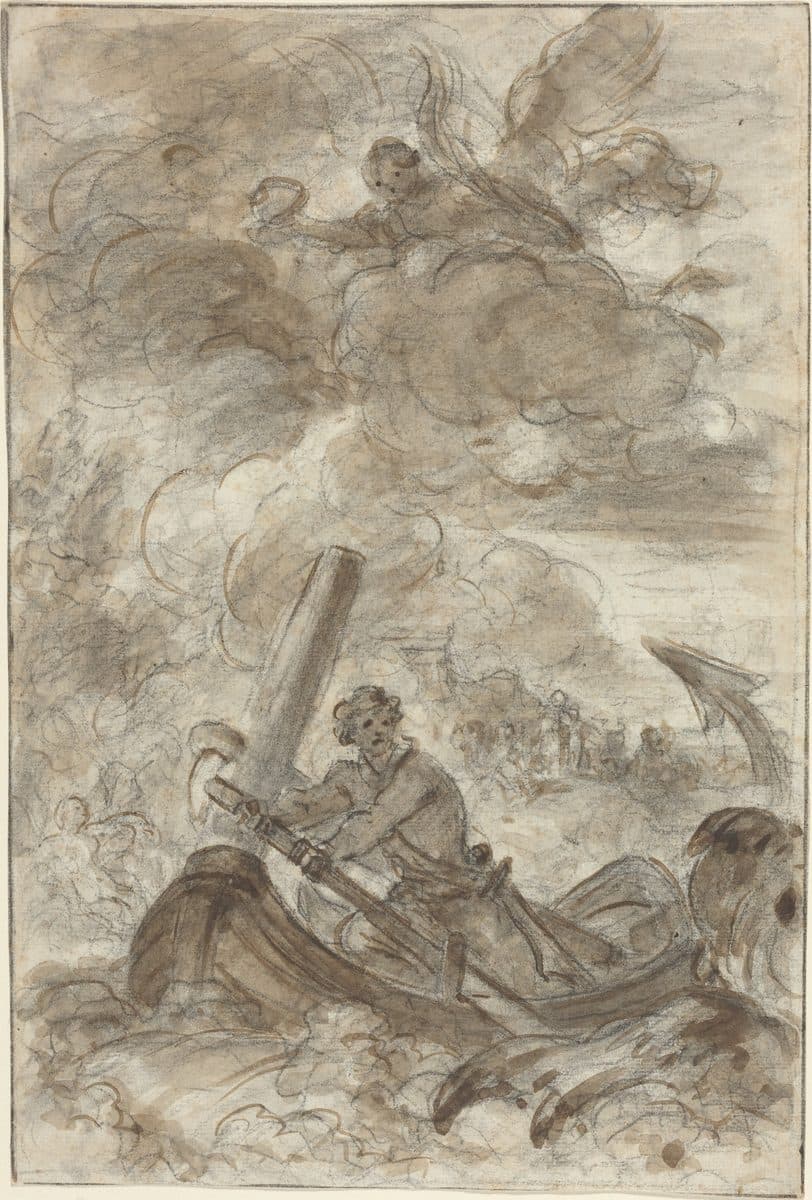 Orlando Kills the Orc with an Anchor by Jean-Honoré Fragonard