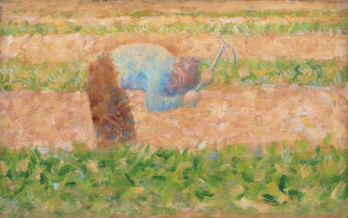 Peasant with a Hoe by Georges Seurat