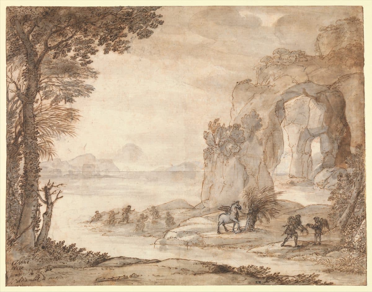 Perseus and the Origin of Coral by Claude Lorrain (Claude Gellée)