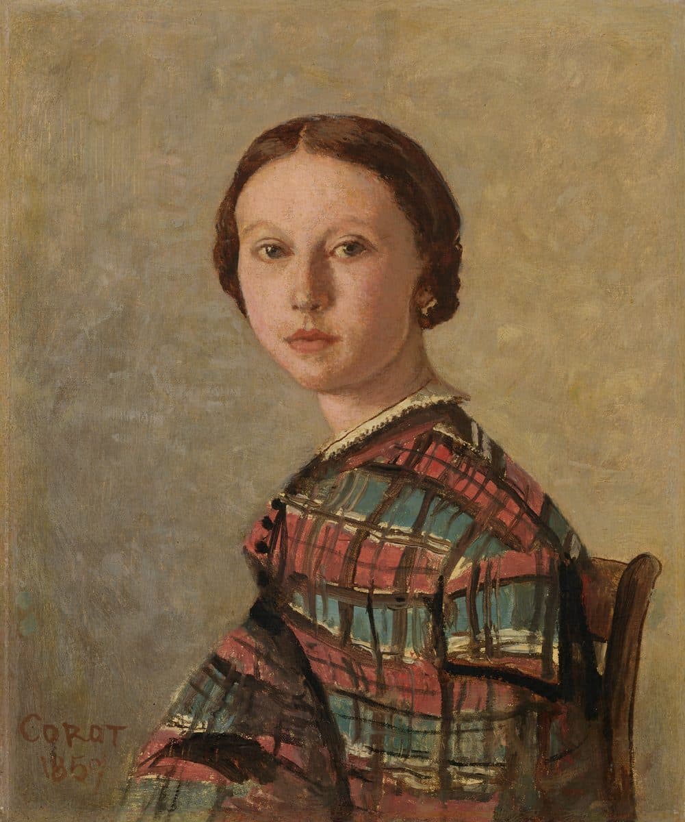 Portrait of a Young Girl by Jean-Baptiste-Camille Corot