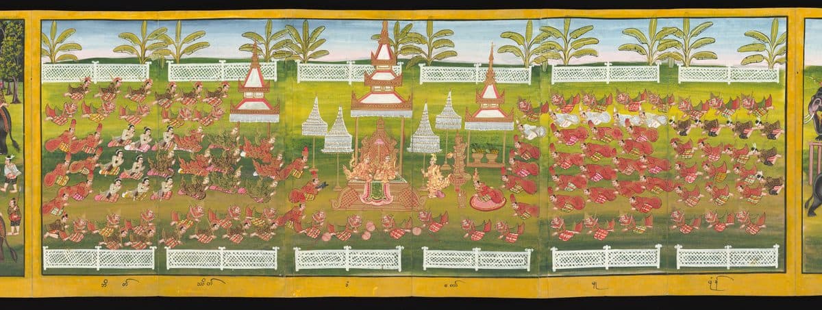 Royal processions, ceremonies and entertainments by Court of King Mindon or Thibaw, or associated workshops