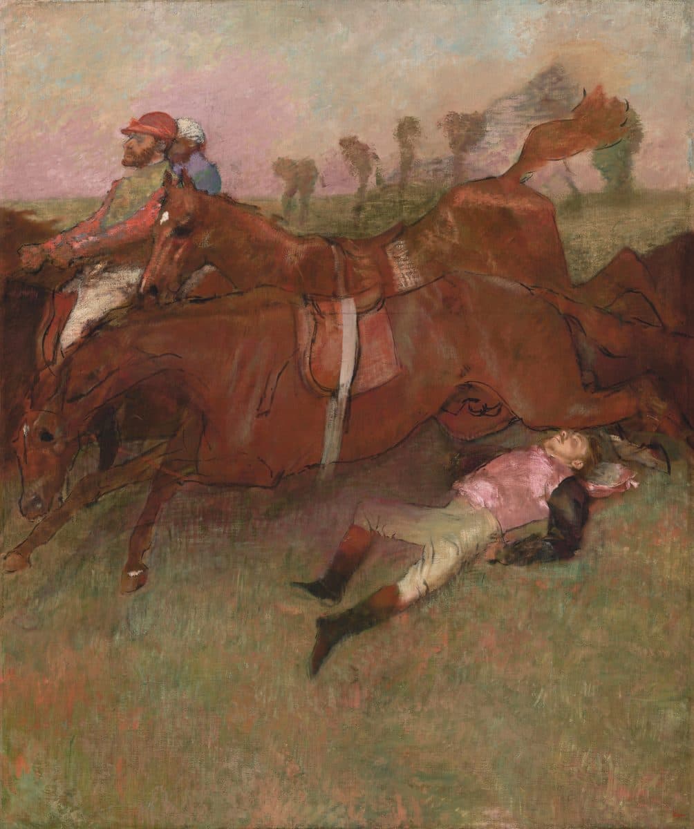 Scene from the Steeplechase: The Fallen Jockey by Edgar Degas