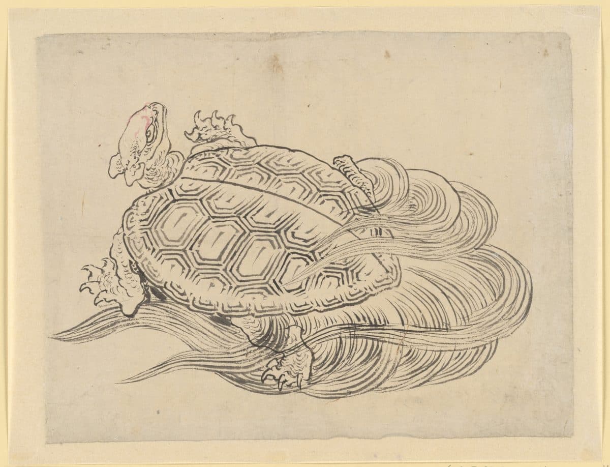 Sea Turtle (Emblem of Longevity) by Katsushika Hokusai