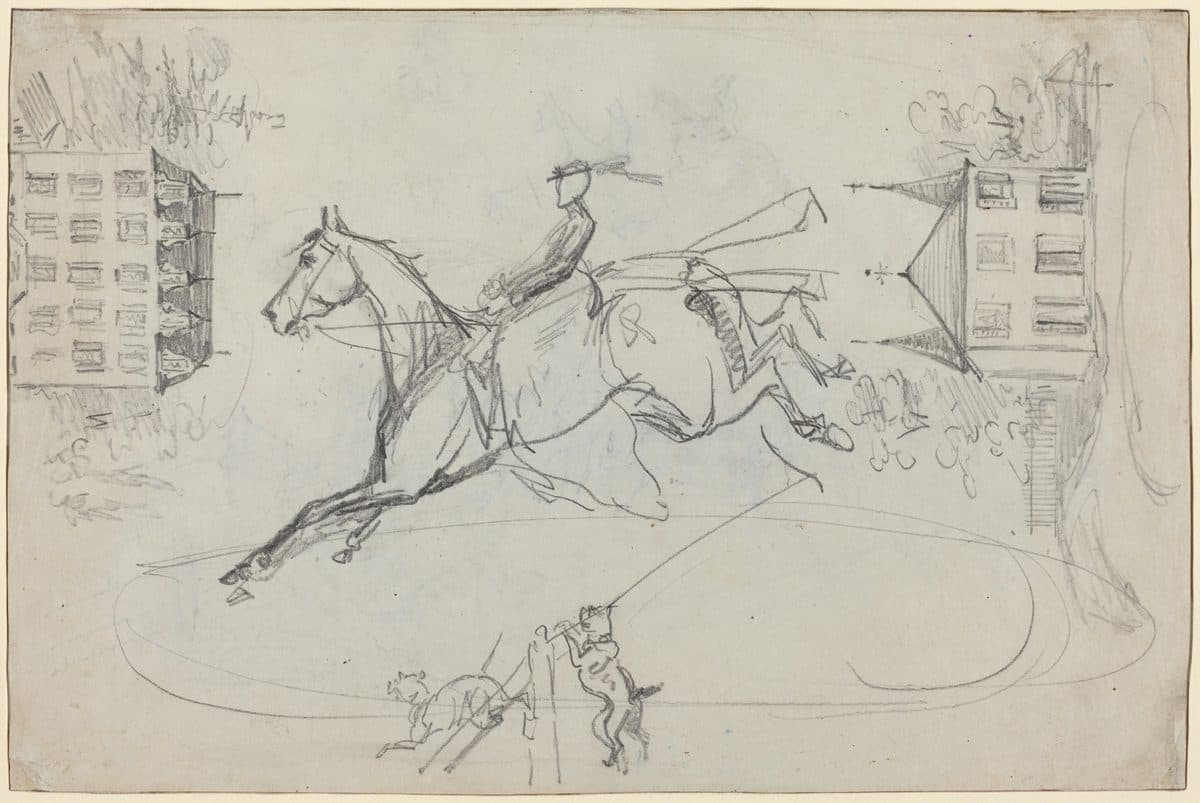 Sheet of Sketches by Henri de Toulouse-Lautrec