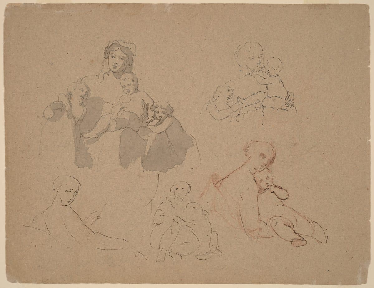 Studies: Major Thomas Biddle and Thomas Wilcocks Sully by Thomas Sully