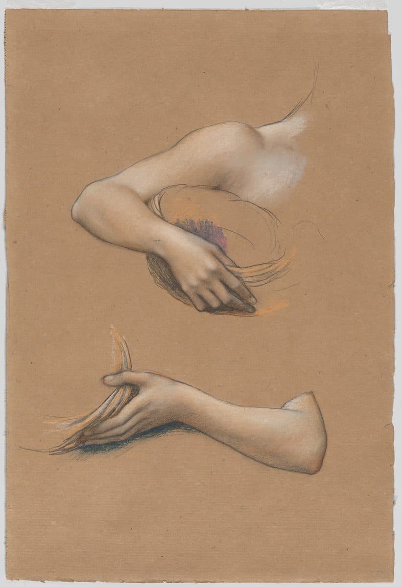 Study of Arms for "The Cadence of Autumn" by Evelyn De Morgan