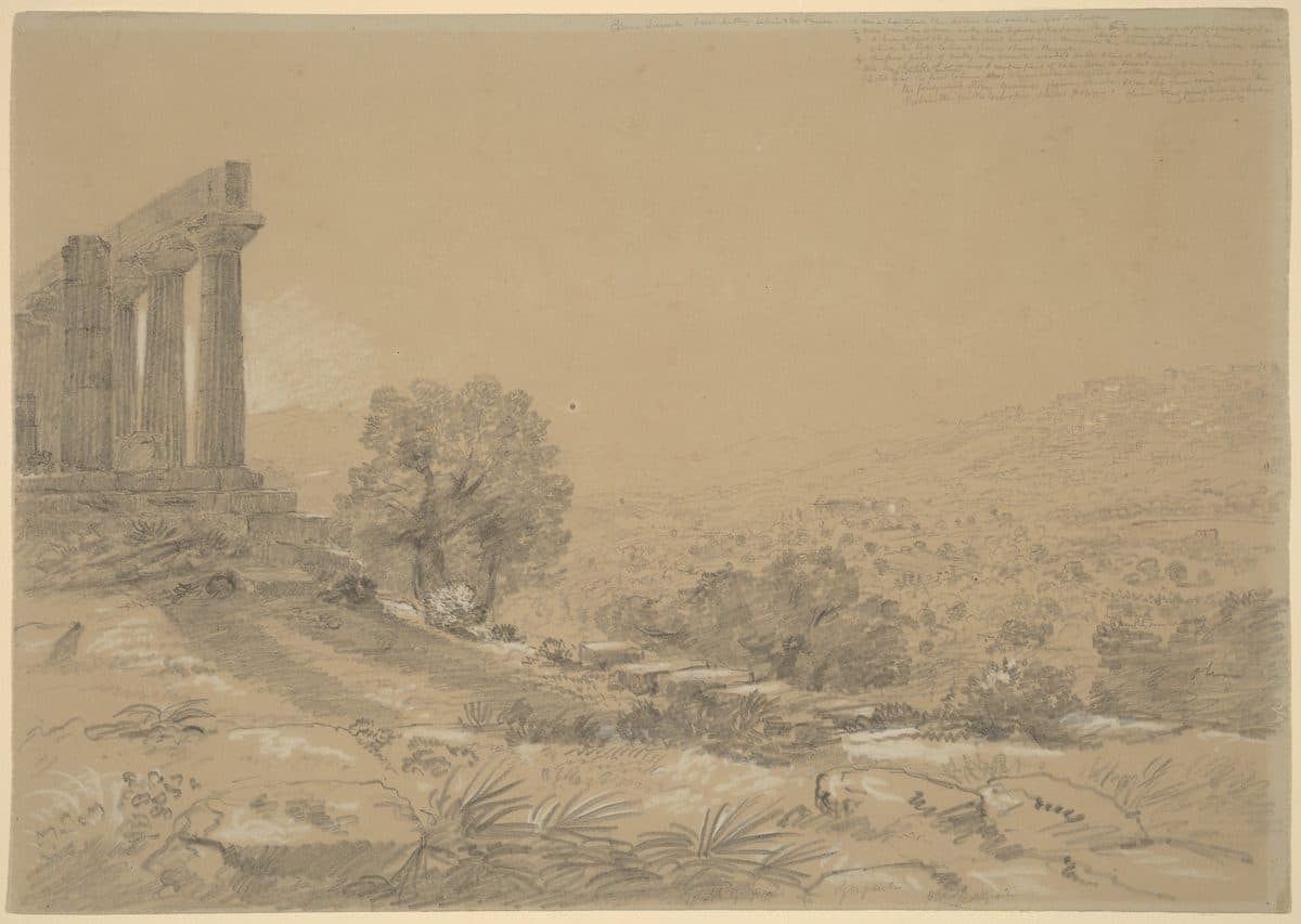Temple of Juno, Agrigentum by Thomas Cole