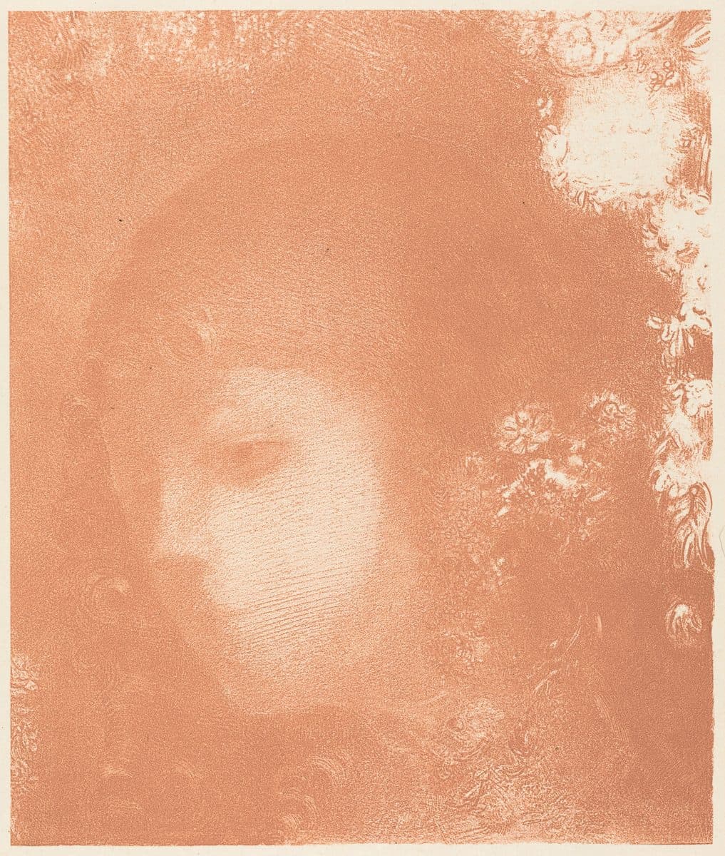Tete d'Enfant avec Fleurs (Head of a Child with Flowers) by Odilon Redon