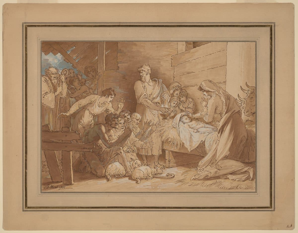 The Adoration of the Shepherds by Benjamin West