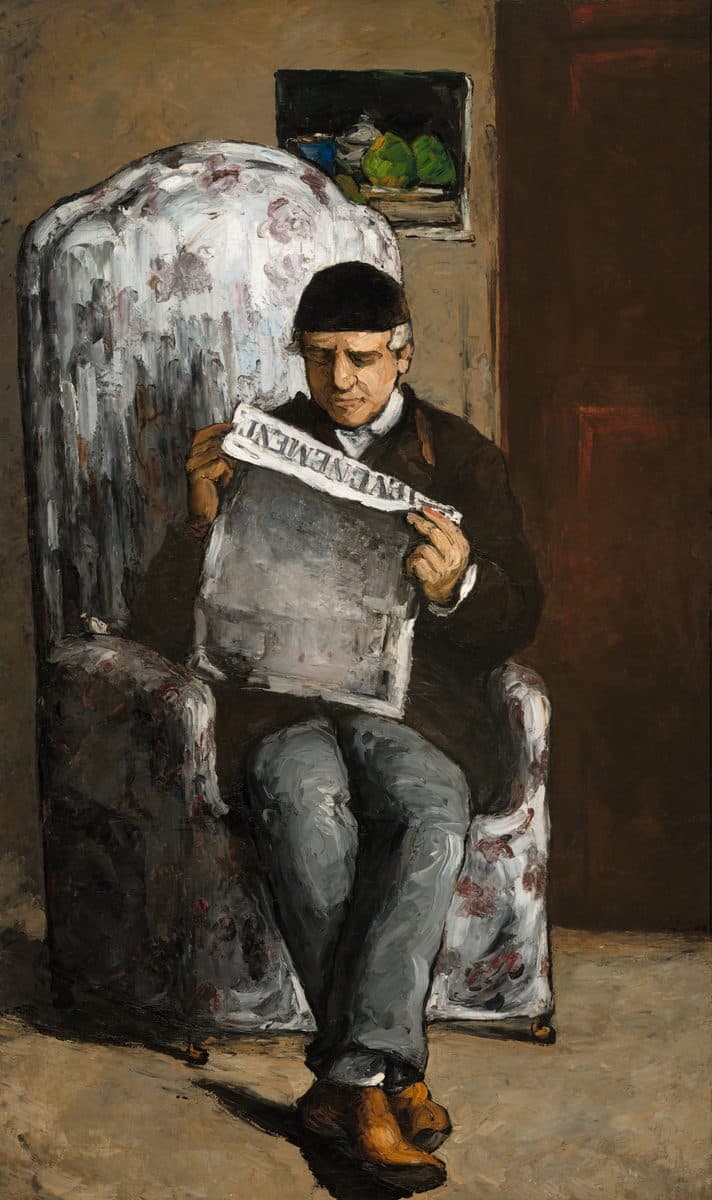 The Artist's Father, Reading "L'Événement" by Paul Cezanne