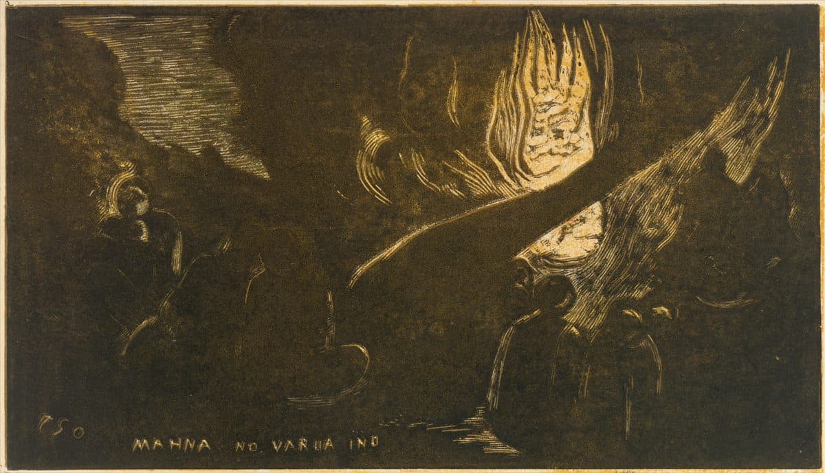 The Devil Speaks (Mahna No Varua Ino), from Fragrance (Noa Noa) by Paul Gauguin