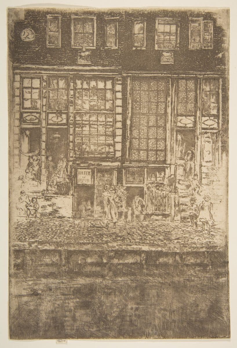 The Embroidered Curtain by James McNeill Whistler