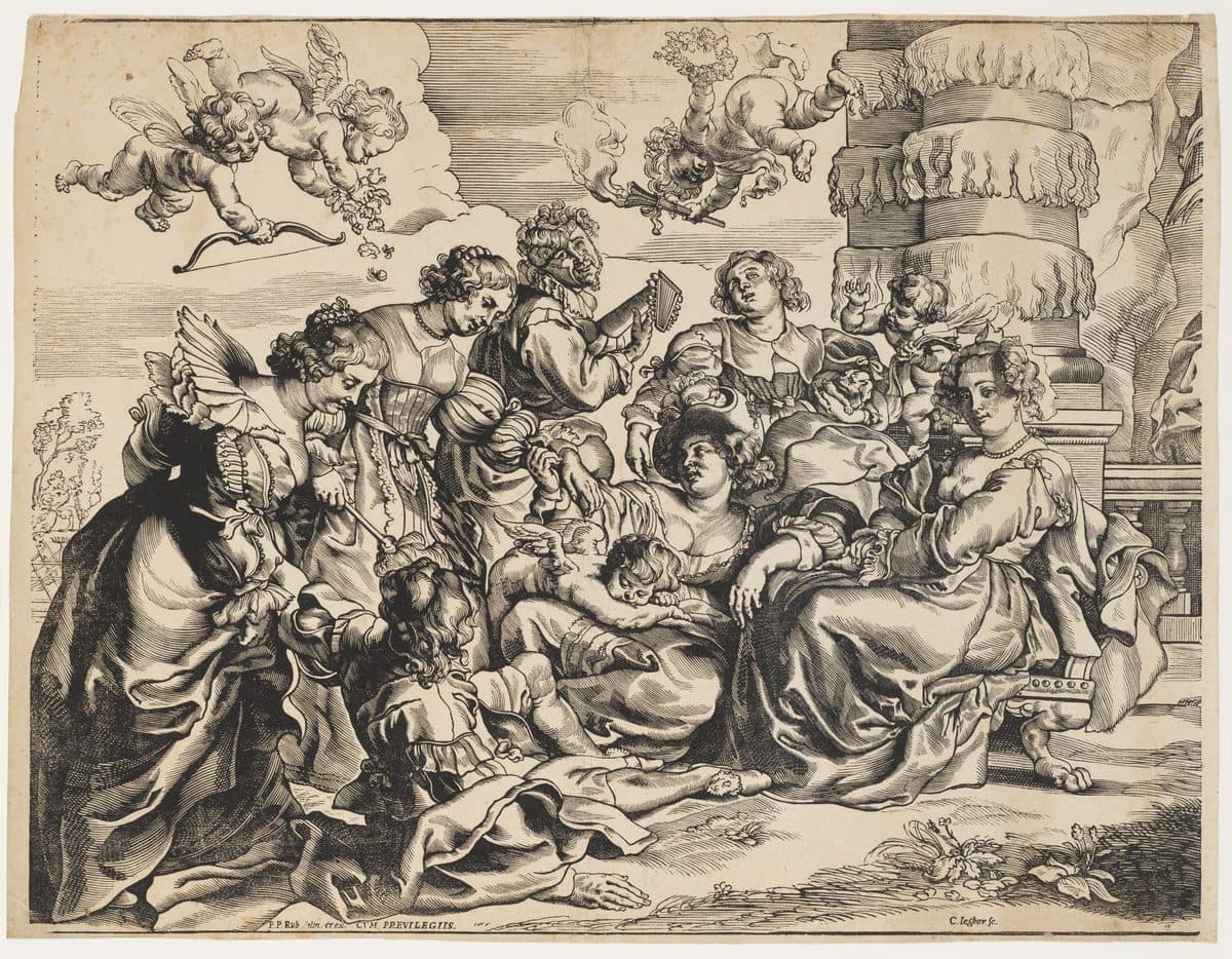 The Garden of Love (left block) by Christoffel Jegher