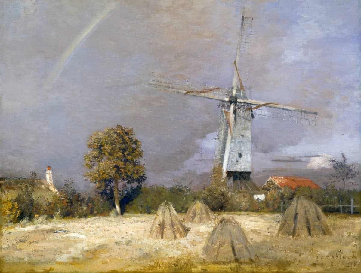 The Great Windmill and the Rainbow by Jean-Charles Cazin
