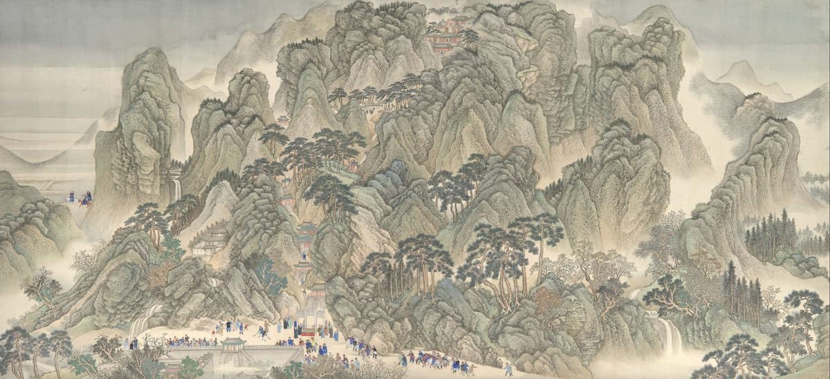The Kangxi Emperor's Southern Inspection Tour, Scroll Three: Ji'nan to Mount Tai by Wang Hui