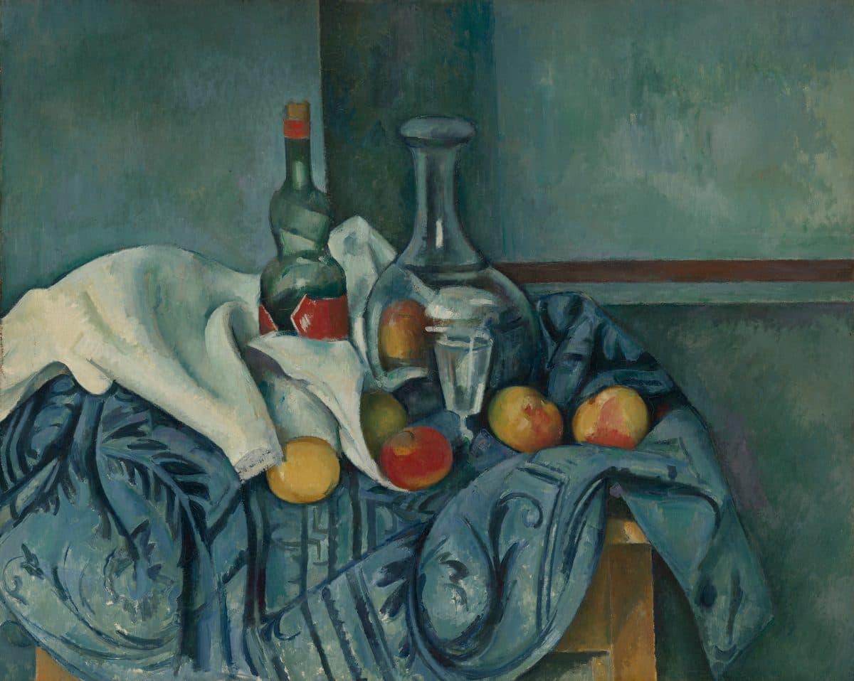 The Peppermint Bottle by Paul Cezanne