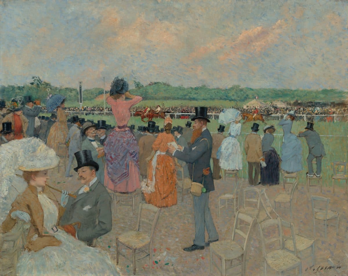 The Races at Longchamp by Jean-Louis Forain