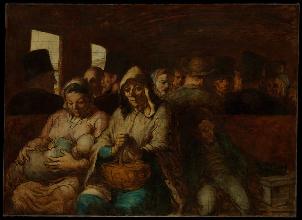 The Third-Class Carriage by Honoré Daumier