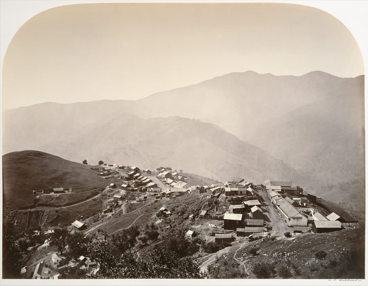 The Town on the Hill, New Almaden by Carleton E. Watkins