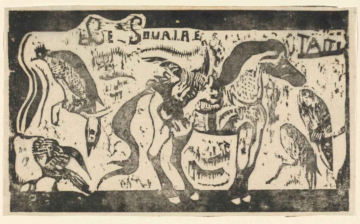 Title Page for "Le Sourire" (Titre du Sourire) by Paul Gauguin