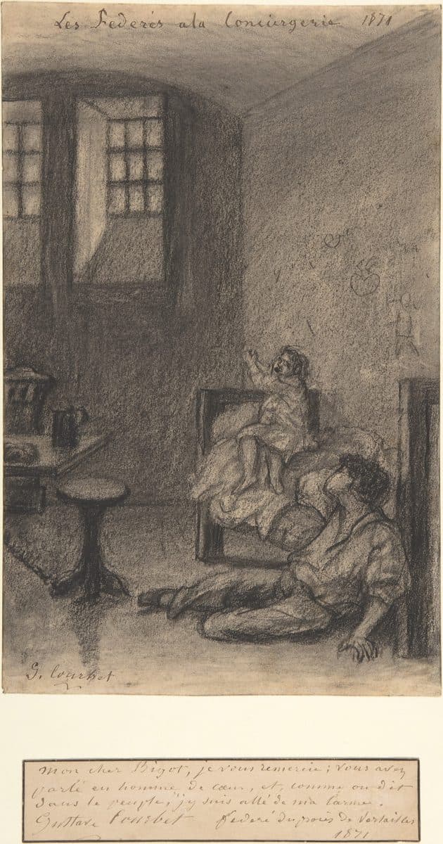 Young Communards in Prison (Les Fédérés à la Conciergerie) by Gustave Courbet