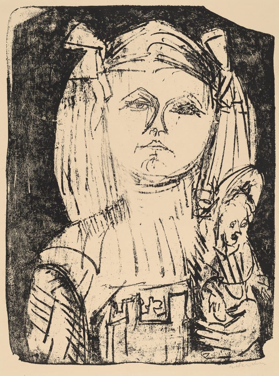 Young Girl with Doll by Ernst Ludwig Kirchner